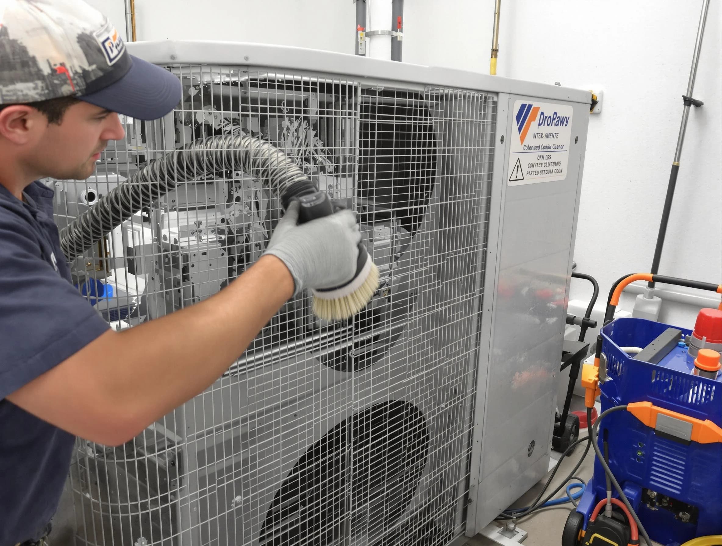South Valley Air Duct Cleaning specialist performing precision AC coil cleaning for improved system performance in South Valley