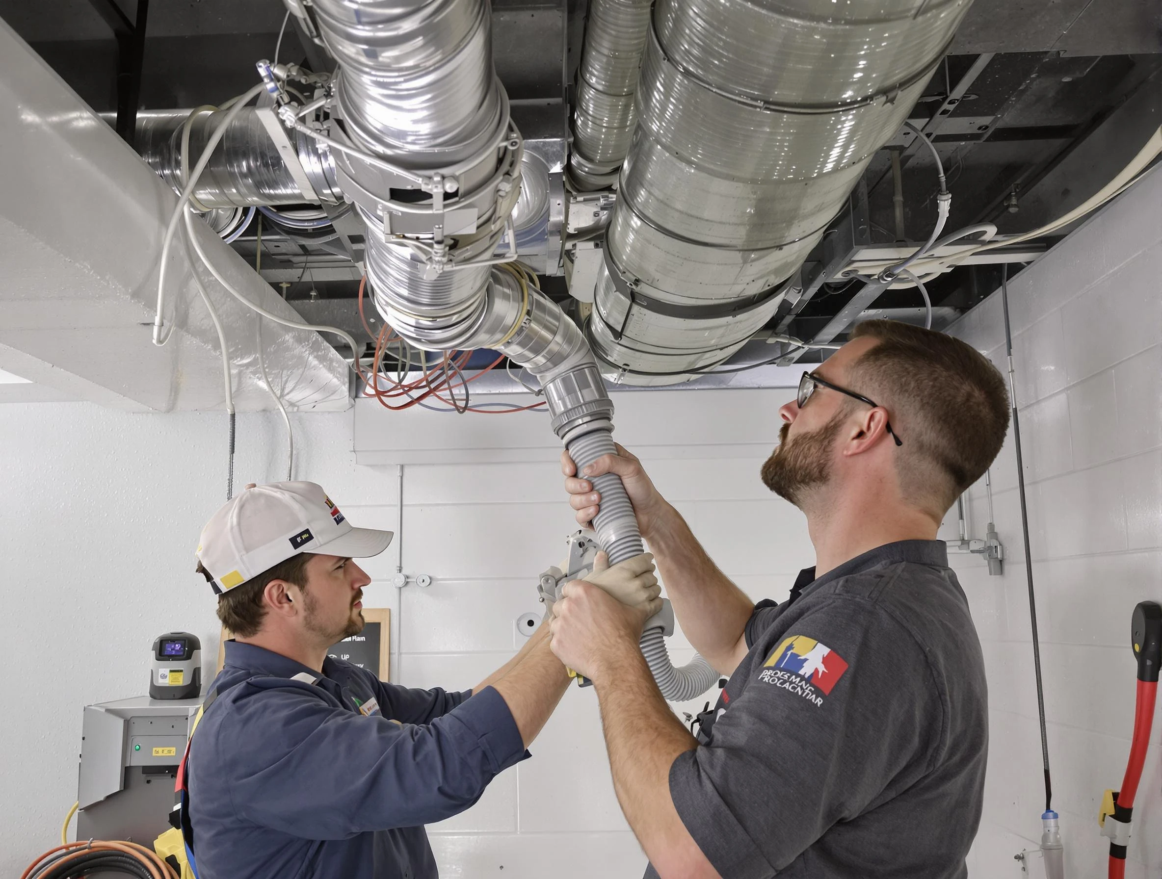 South Valley Air Duct Cleaning technician performing thorough AC duct cleaning in South Valley