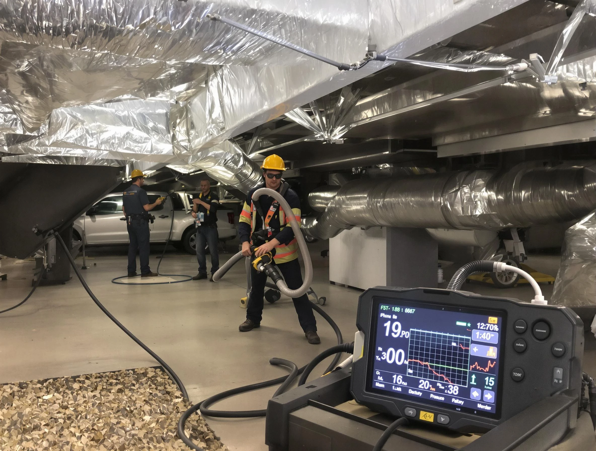 Professional negative pressure duct cleaning by South Valley Air Duct Cleaning in South Valley