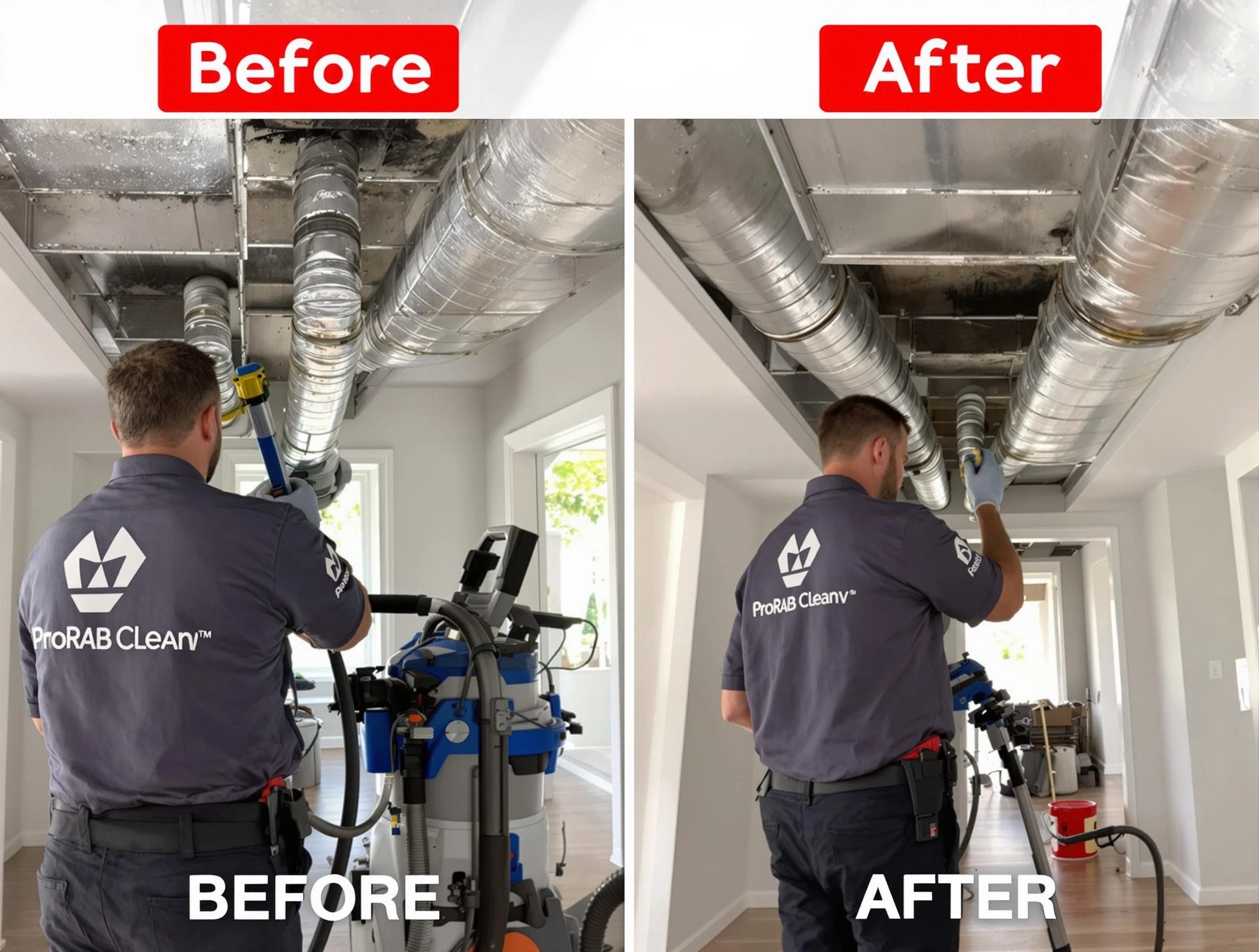 South Valley Air Duct Cleaning expert performing thorough residential duct cleaning in a South Valley home
